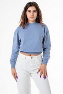 1804GD - 6.5 oz L/S Garment Dye Cropped Mockneck