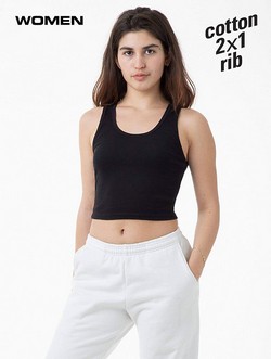 21308 - 2x1 Rib Crop Tank