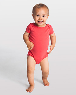 4001ORGW - Imported Organic Infant Baby Rib Short Sleeve One-Piece