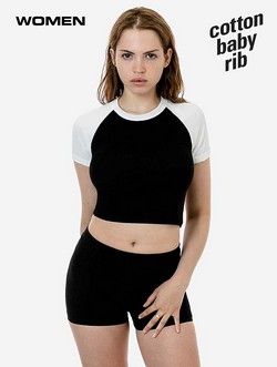 43077 - Baby Rib Short Sleeve Raglan