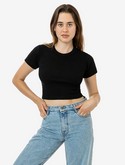 4325 - Baby Rib Short Sleeve Crop Tee