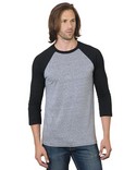 9525 - Unisex Triblend 3/4 Sleeve Raglan Crew