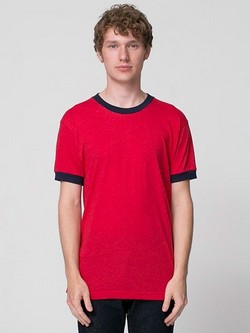 BB410W - Imported Poly-Cotton Short Sleeve Ringer T -Shirt