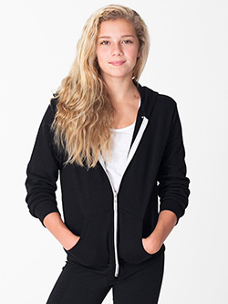F297W - Imported Youth Flex Fleece Zip Hoodie