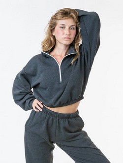 F396 - Flex Fleece Crop Half Zip