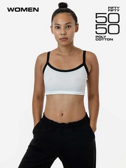 FF016 - Poly Cottn Crop Spaghetti Tank