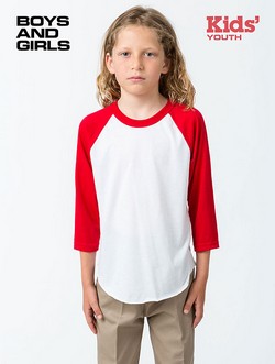 FF2053 - Youth 3/4 Slv Ply Ctn Raglan