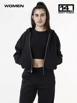 HF-16 - Heavy Fleece Cropped Zip Up