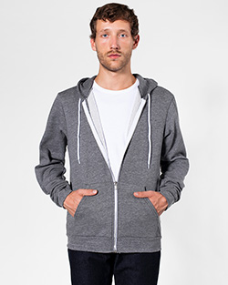 MT497W - Imported Salt and Pepper Zip Hoodie