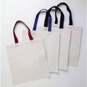 QTB6000  - Econ. Tote Bag Natural Body with Color Handles