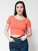 RSA8380W - Imported Cotton Spandex Jersey Crop Tee