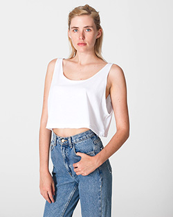RSABB381W - Imported Loose Crop Tank