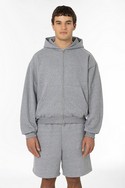 TRF10 - 12oz Gabardine Triblend Fleece Double Pull Zip Hoodie