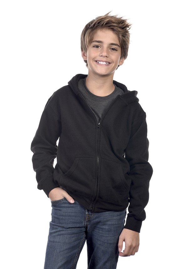 Y2560 - Youth Hooded Full-Zipper Sweatshirt