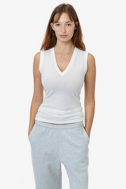 FF366 - Women's Poly Cotton Sleeveless V Neck